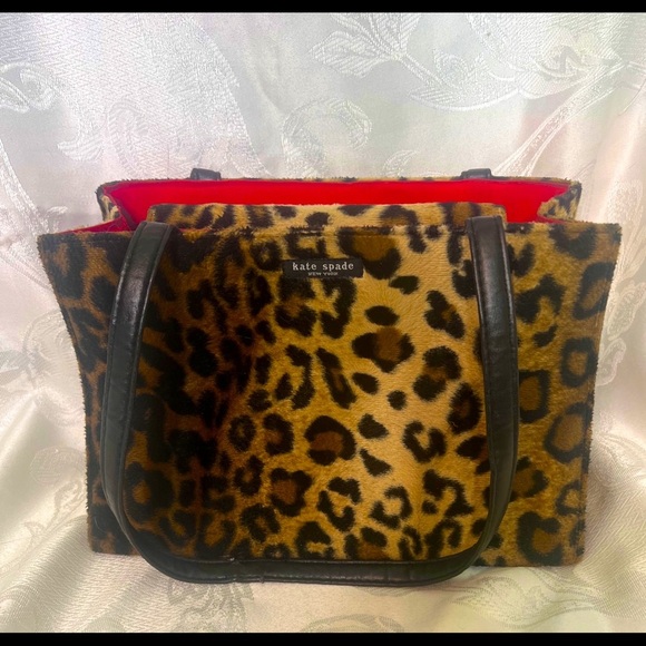 Kate Spade Vintage, leopard print, handbag. - Picture 1 of 16